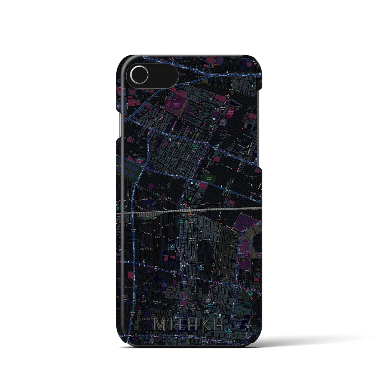 【三鷹(東京都)】地図柄iPhoneケース(バックカバータイプ)