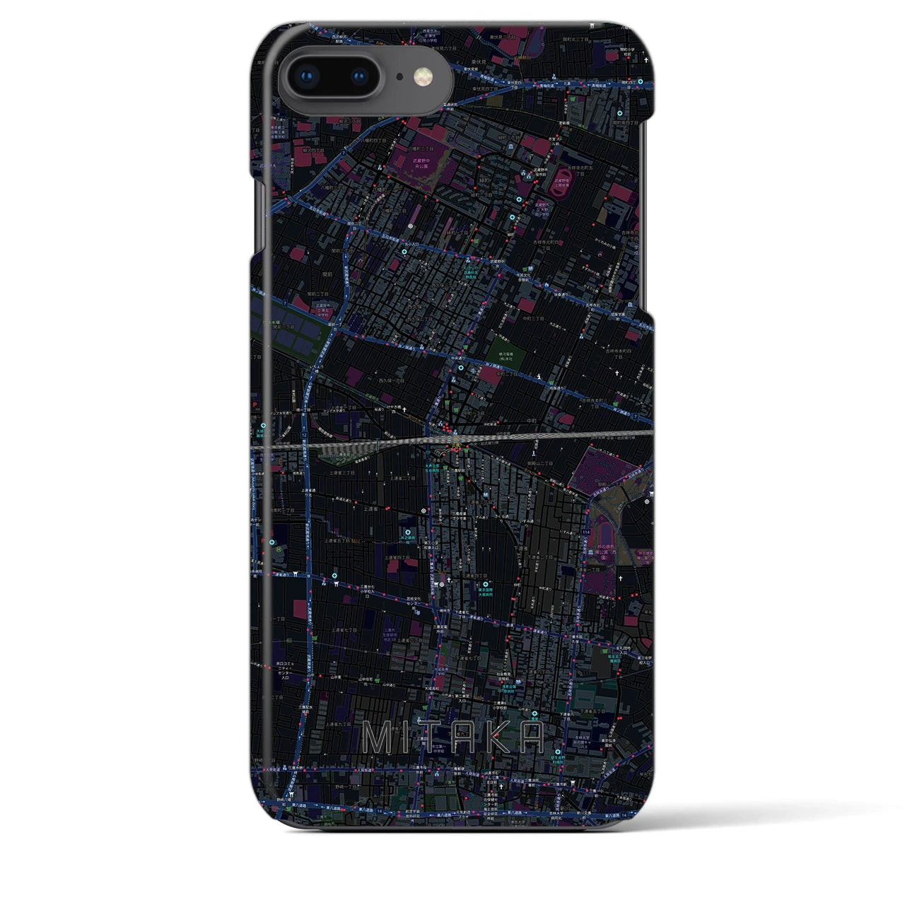 【三鷹(東京都)】地図柄iPhoneケース(バックカバータイプ)