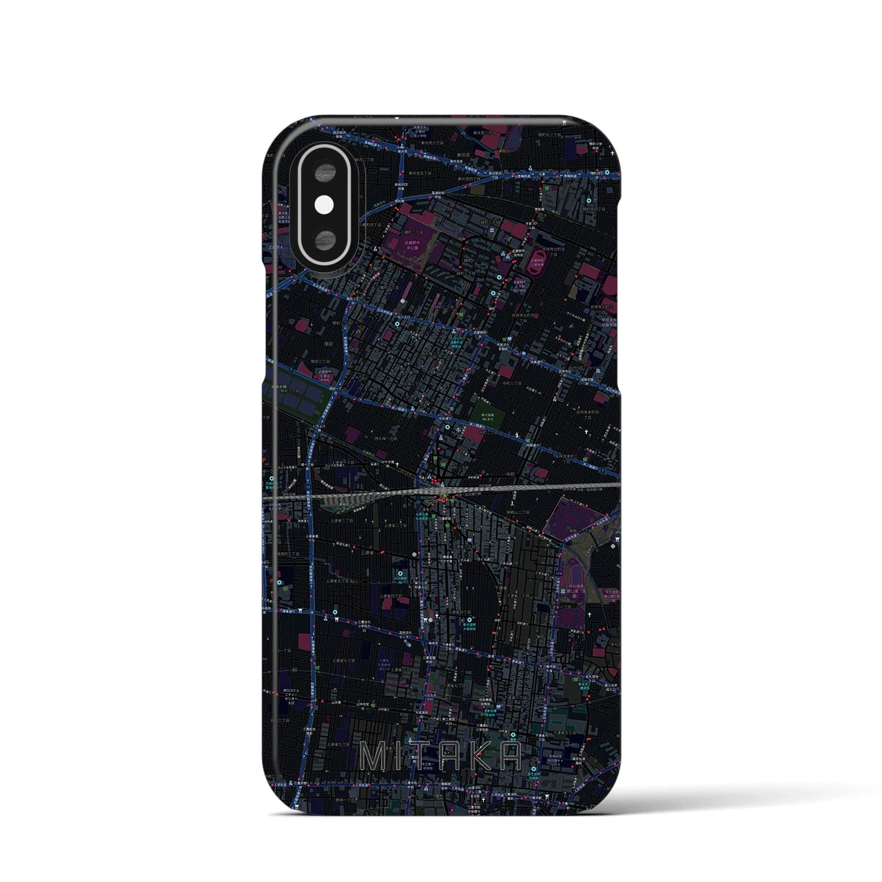 【三鷹(東京都)】地図柄iPhoneケース(バックカバータイプ)