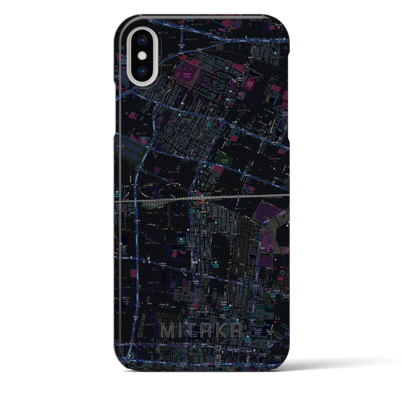 【三鷹(東京都)】地図柄iPhoneケース(バックカバータイプ)