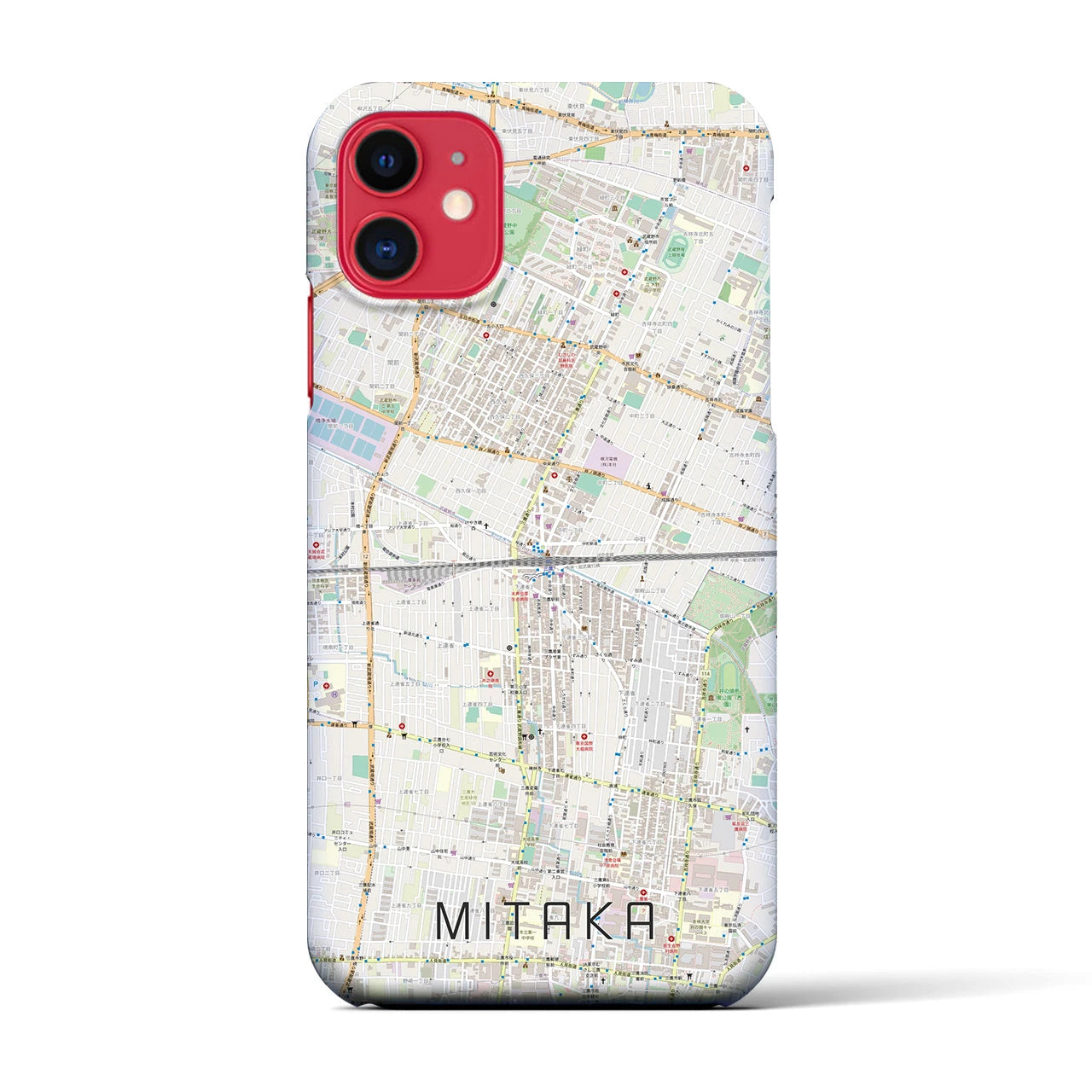 【三鷹(東京都)】地図柄iPhoneケース(バックカバータイプ)
