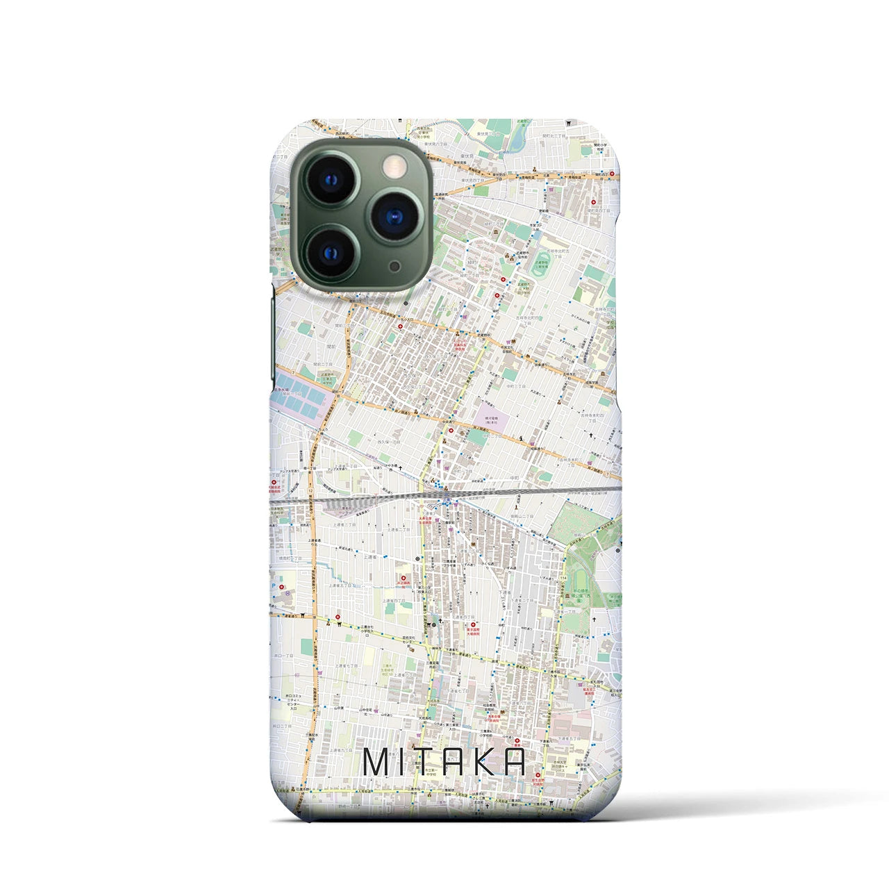 【三鷹(東京都)】地図柄iPhoneケース(バックカバータイプ)