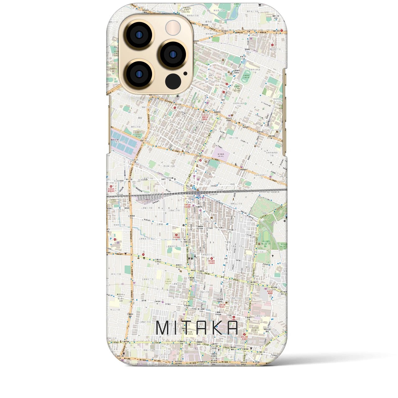 【三鷹(東京都)】地図柄iPhoneケース(バックカバータイプ)