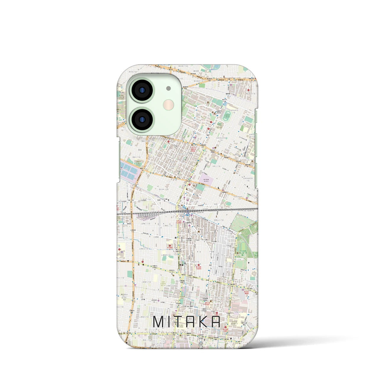 【三鷹(東京都)】地図柄iPhoneケース(バックカバータイプ)