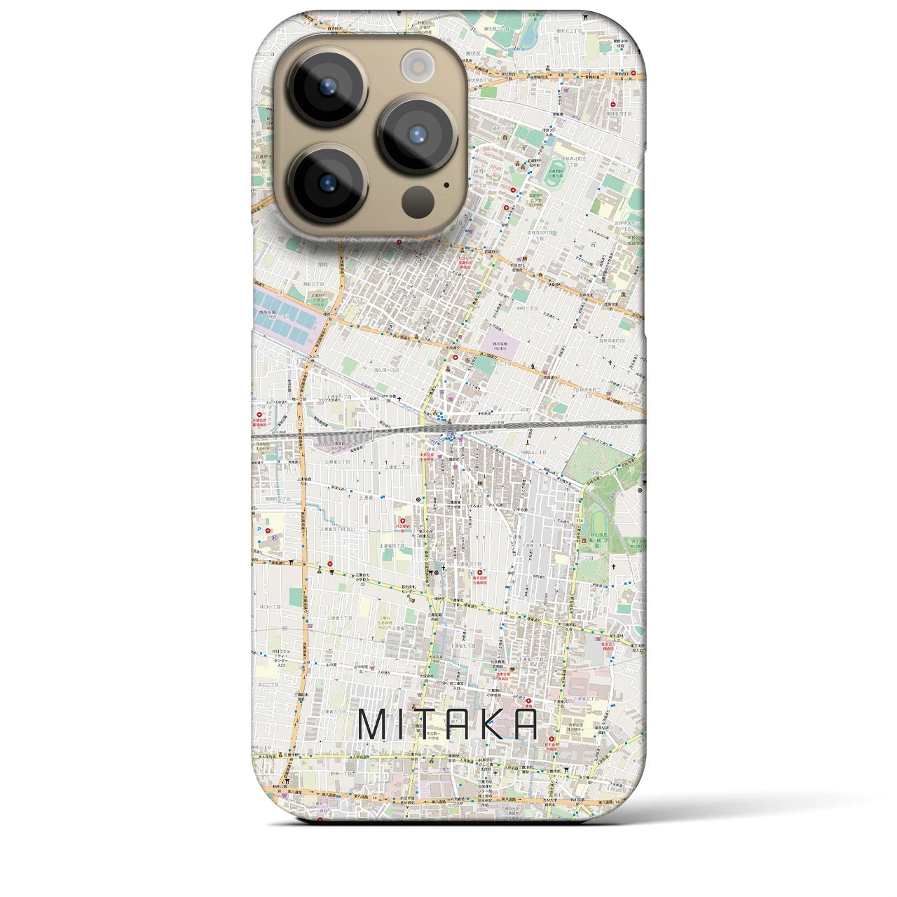 【三鷹(東京都)】地図柄iPhoneケース(バックカバータイプ)