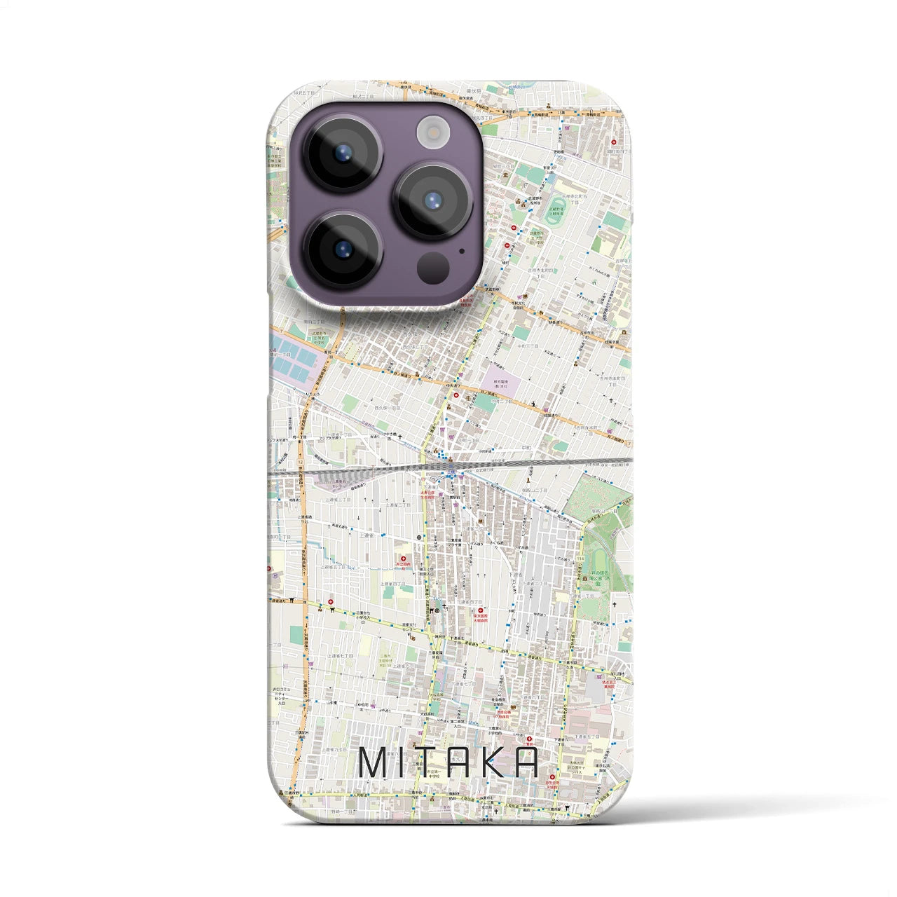 【三鷹(東京都)】地図柄iPhoneケース(バックカバータイプ)