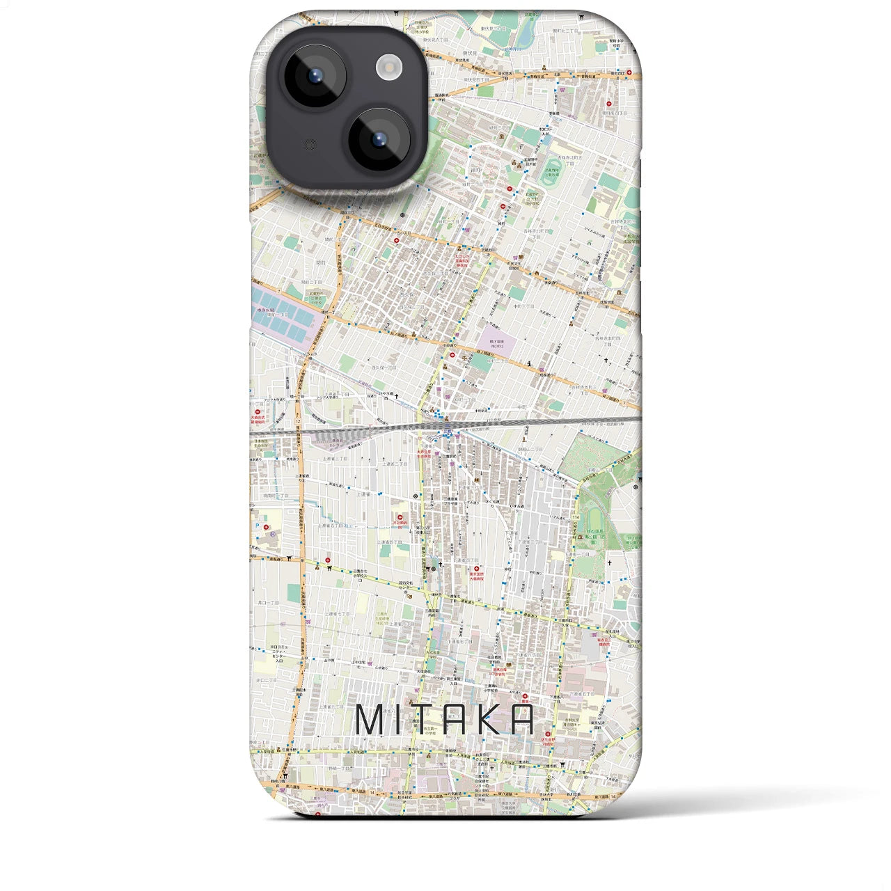【三鷹(東京都)】地図柄iPhoneケース(バックカバータイプ)
