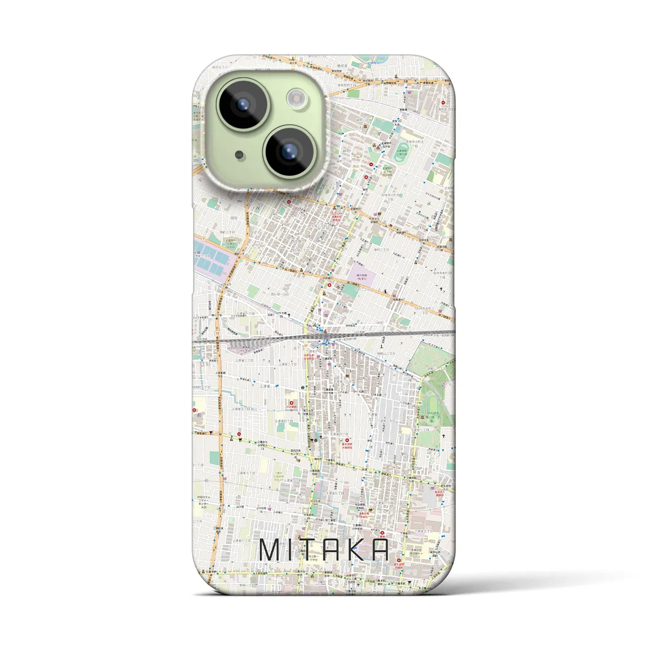 【三鷹(東京都)】地図柄iPhoneケース(バックカバータイプ)