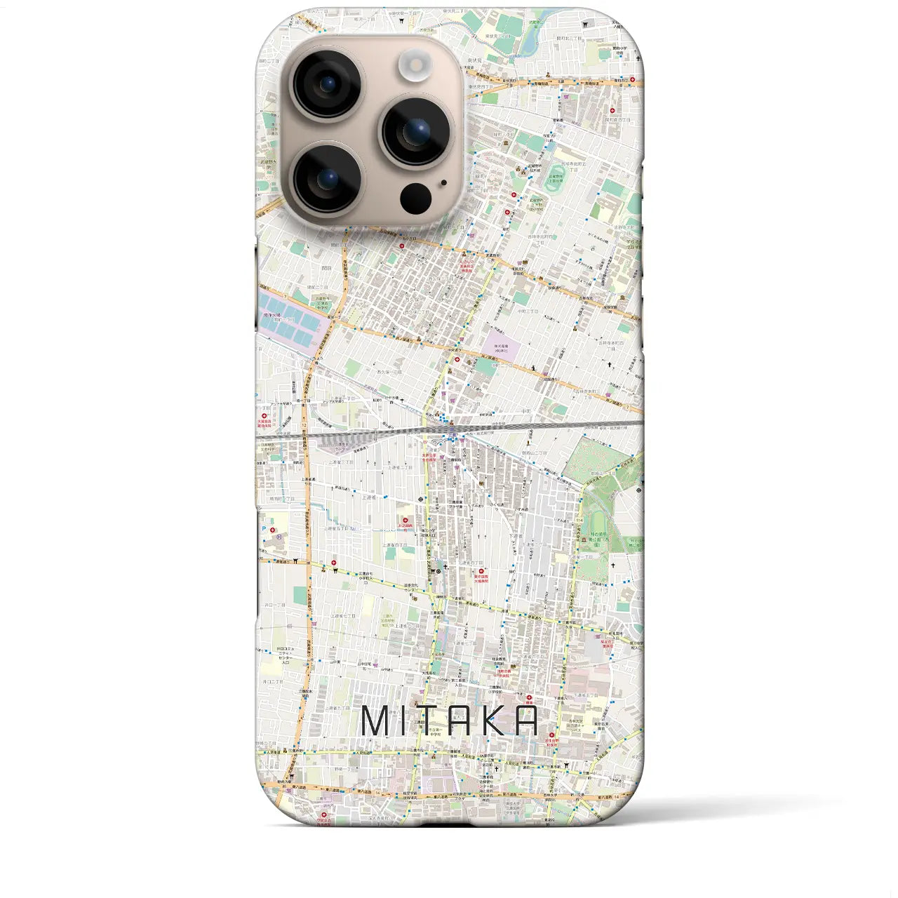 【三鷹(東京都)】地図柄iPhoneケース(バックカバータイプ)