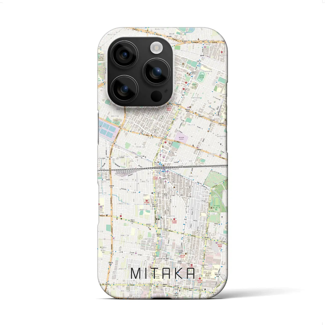 【三鷹(東京都)】地図柄iPhoneケース(バックカバータイプ)