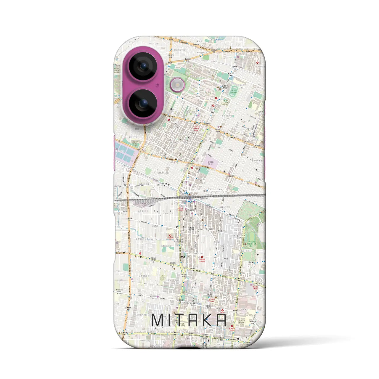 【三鷹(東京都)】地図柄iPhoneケース(バックカバータイプ)