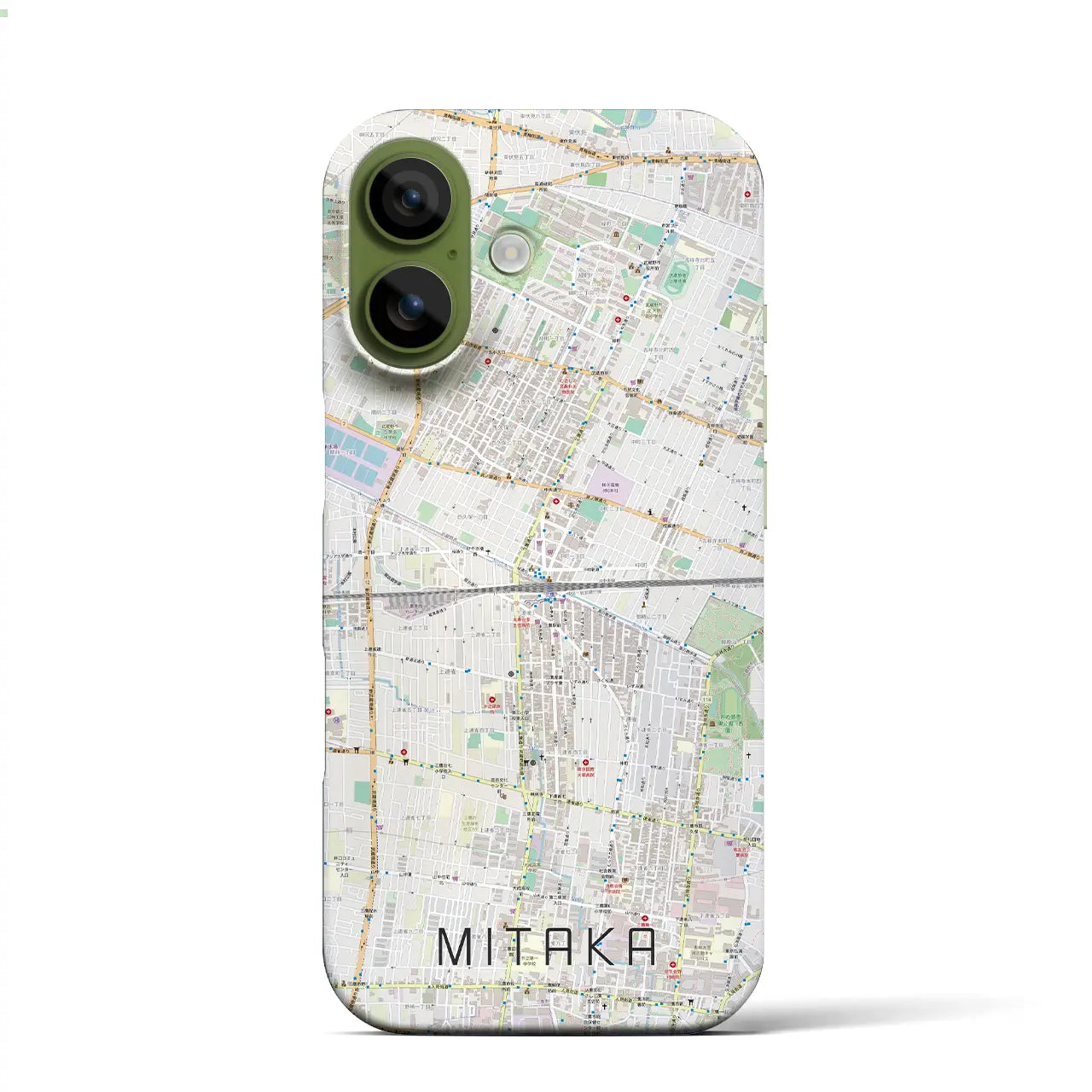 【三鷹(東京都)】地図柄iPhoneケース(バックカバータイプ)