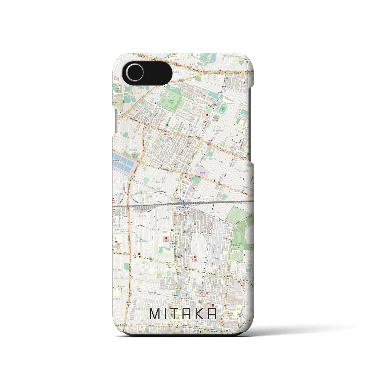 【三鷹(東京都)】地図柄iPhoneケース(バックカバータイプ)