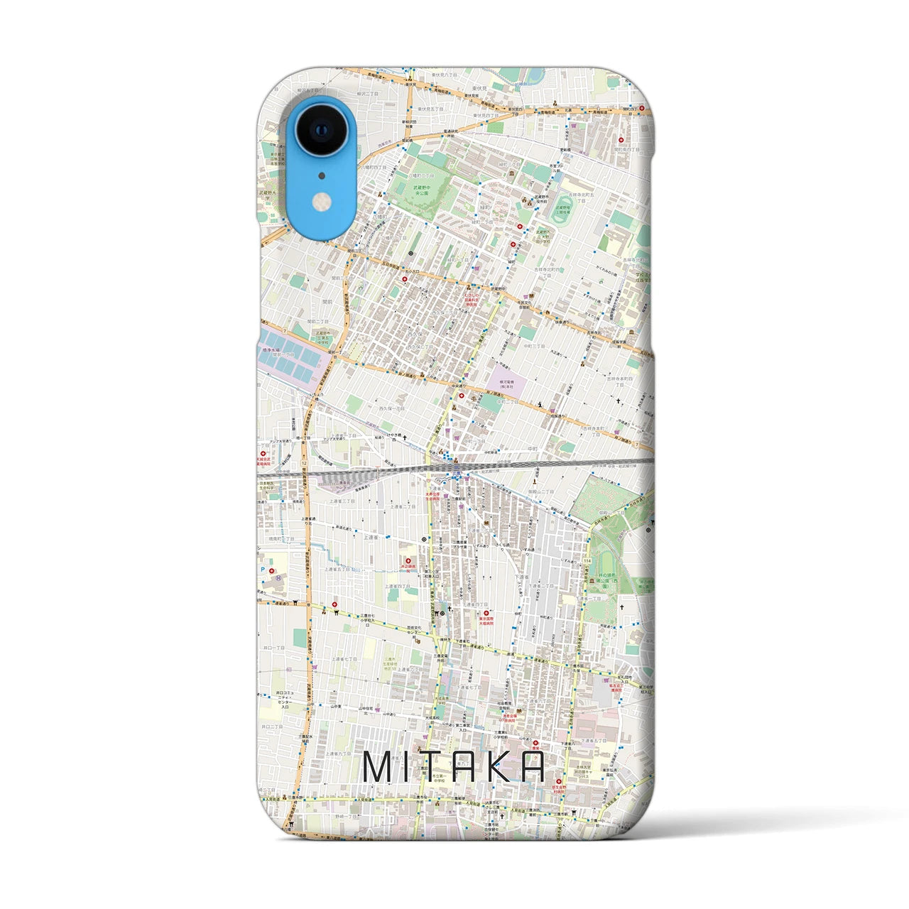 【三鷹(東京都)】地図柄iPhoneケース(バックカバータイプ)