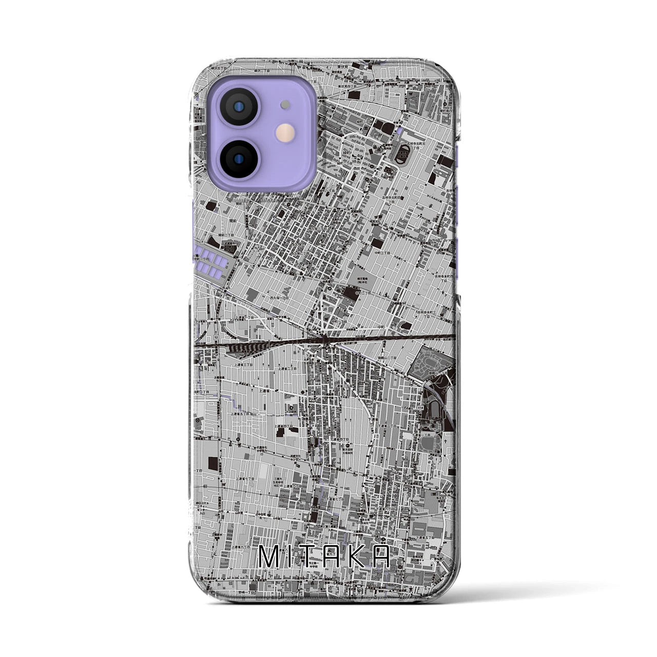 【三鷹(東京都)】地図柄iPhoneケース(クリアタイプ)