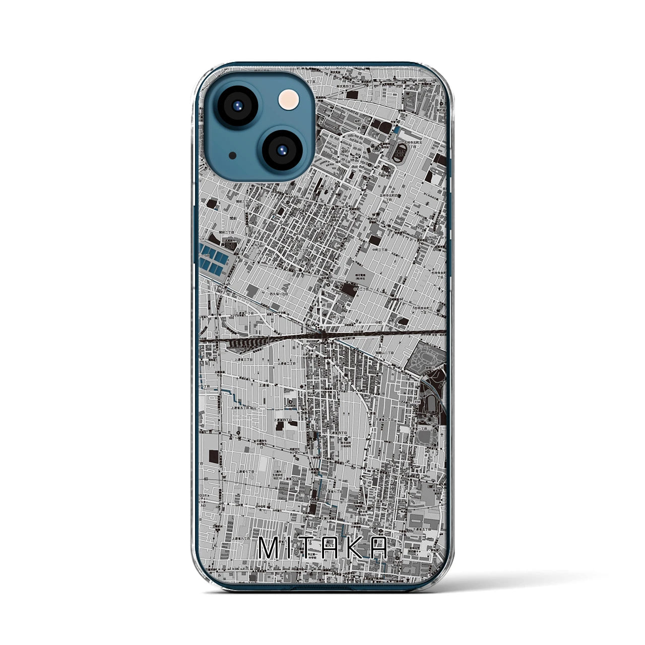 【三鷹(東京都)】地図柄iPhoneケース(クリアタイプ)