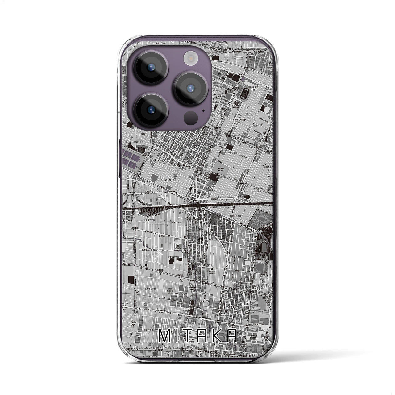 【三鷹(東京都)】地図柄iPhoneケース(クリアタイプ)