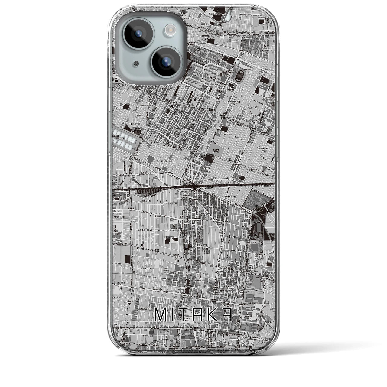 【三鷹(東京都)】地図柄iPhoneケース(クリアタイプ)