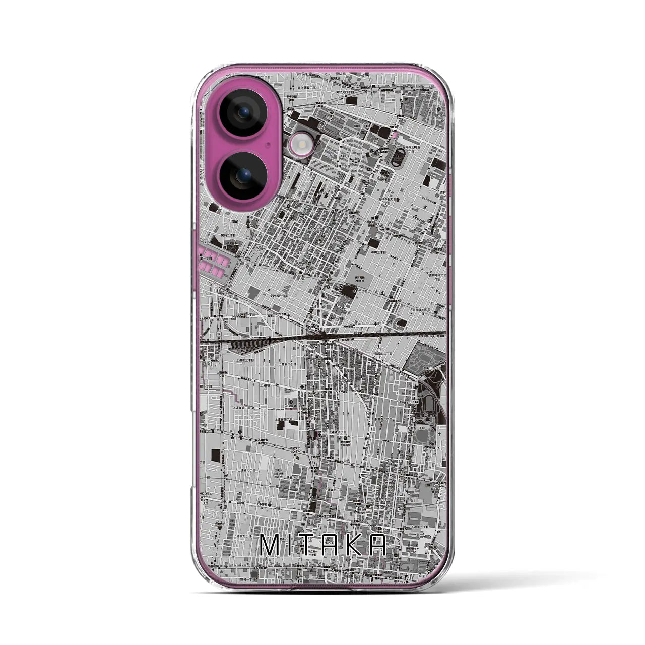 【三鷹(東京都)】地図柄iPhoneケース(クリアタイプ)