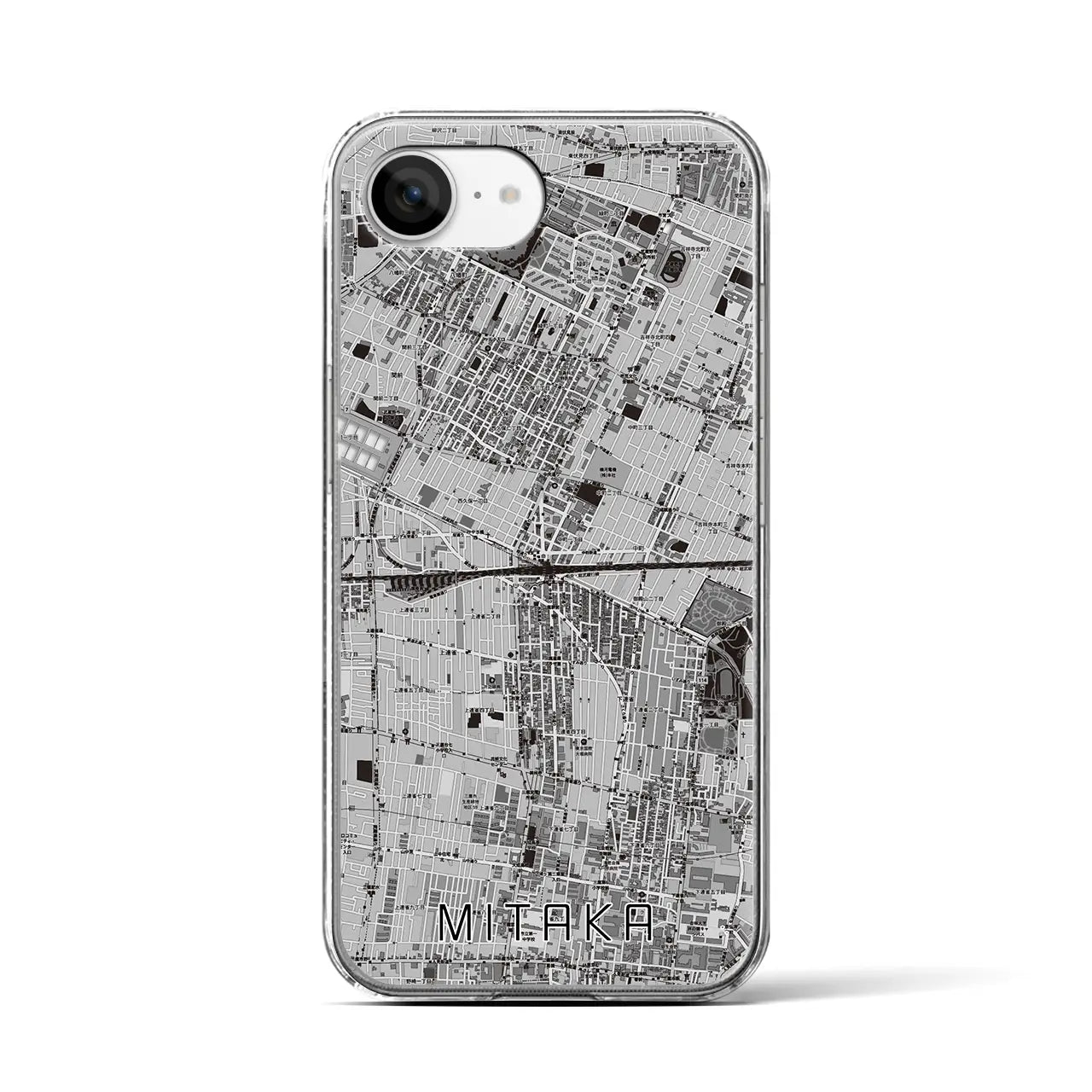 【三鷹(東京都)】地図柄iPhoneケース(クリアタイプ)