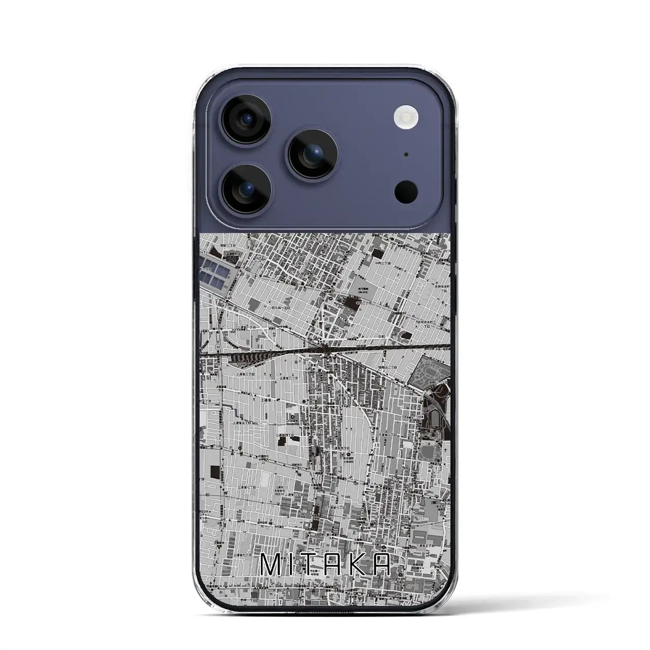 【三鷹(東京都)】地図柄iPhoneケース(クリアタイプ)