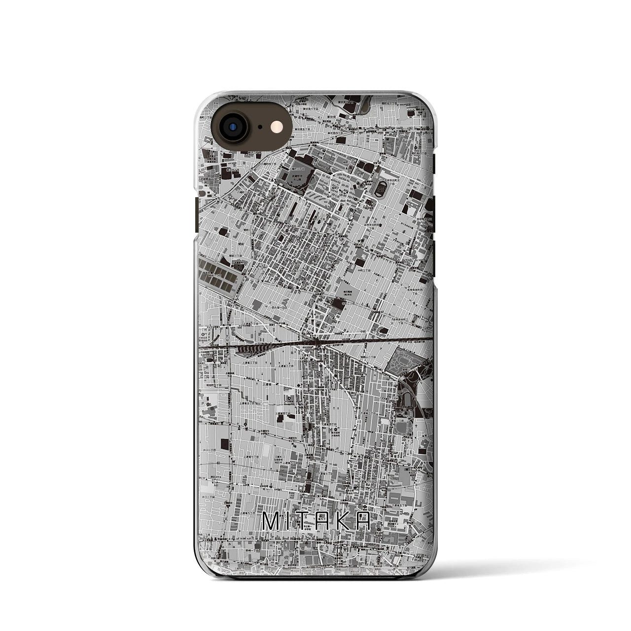 【三鷹(東京都)】地図柄iPhoneケース(クリアタイプ)