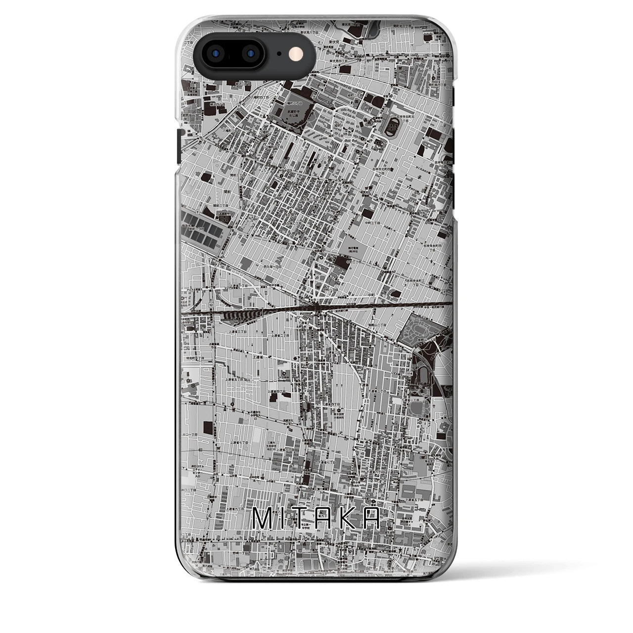 【三鷹(東京都)】地図柄iPhoneケース(クリアタイプ)