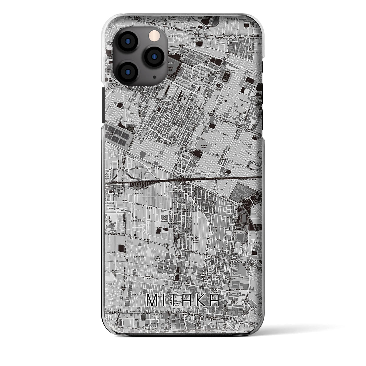 【三鷹(東京都)】地図柄iPhoneケース(クリアタイプ)