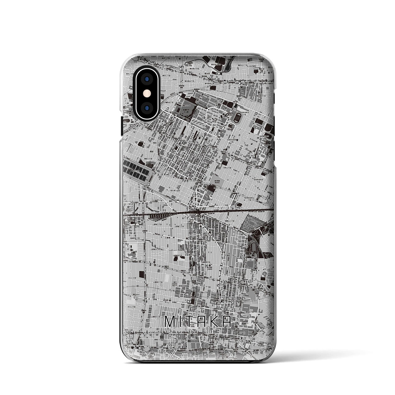 【三鷹(東京都)】地図柄iPhoneケース(クリアタイプ)