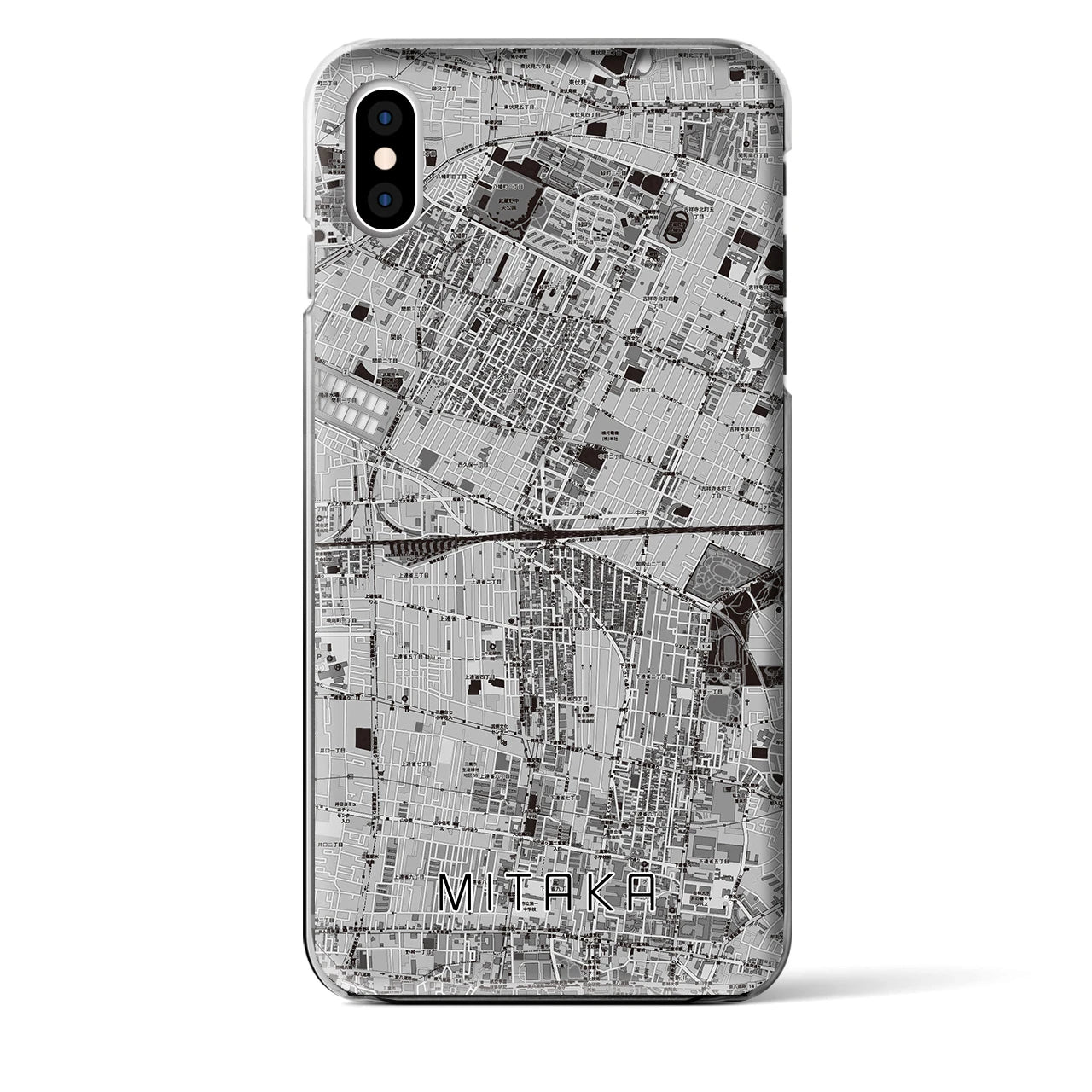 【三鷹(東京都)】地図柄iPhoneケース(クリアタイプ)