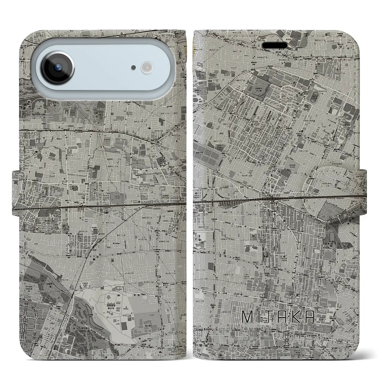 【三鷹(東京都)】地図柄iPhoneケース(手帳タイプ)