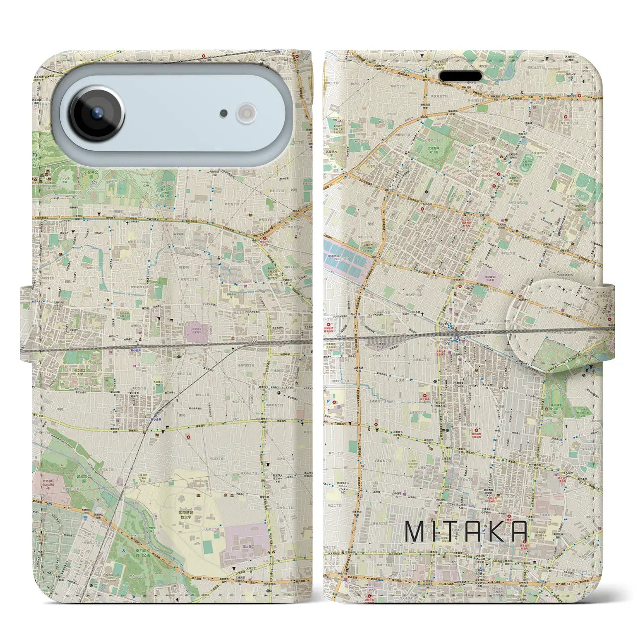 【三鷹(東京都)】地図柄iPhoneケース(手帳タイプ)