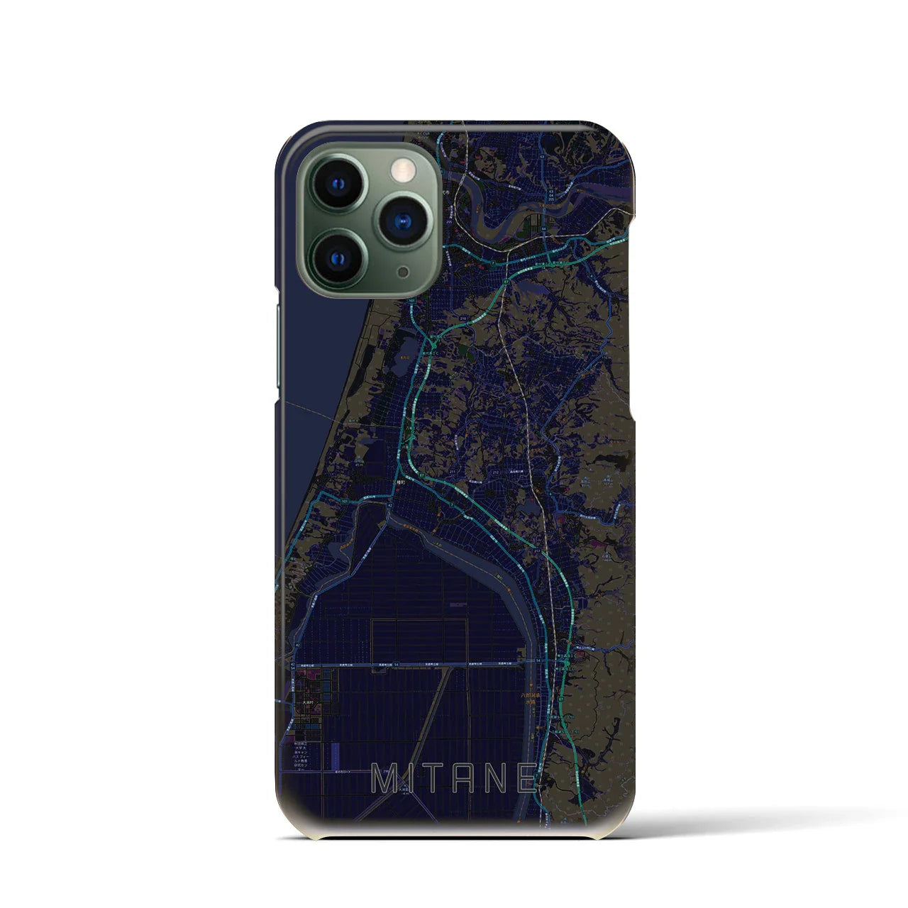 【三種(秋田県)】地図柄iPhoneケース(バックカバータイプ)