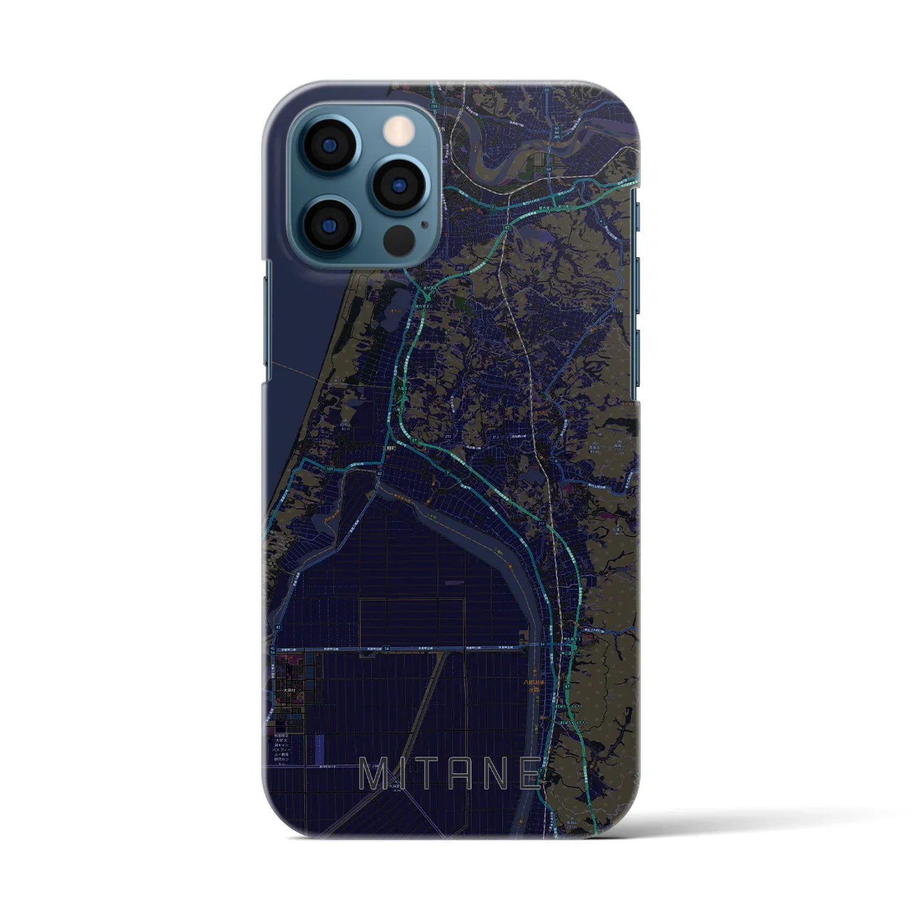 【三種(秋田県)】地図柄iPhoneケース(バックカバータイプ)