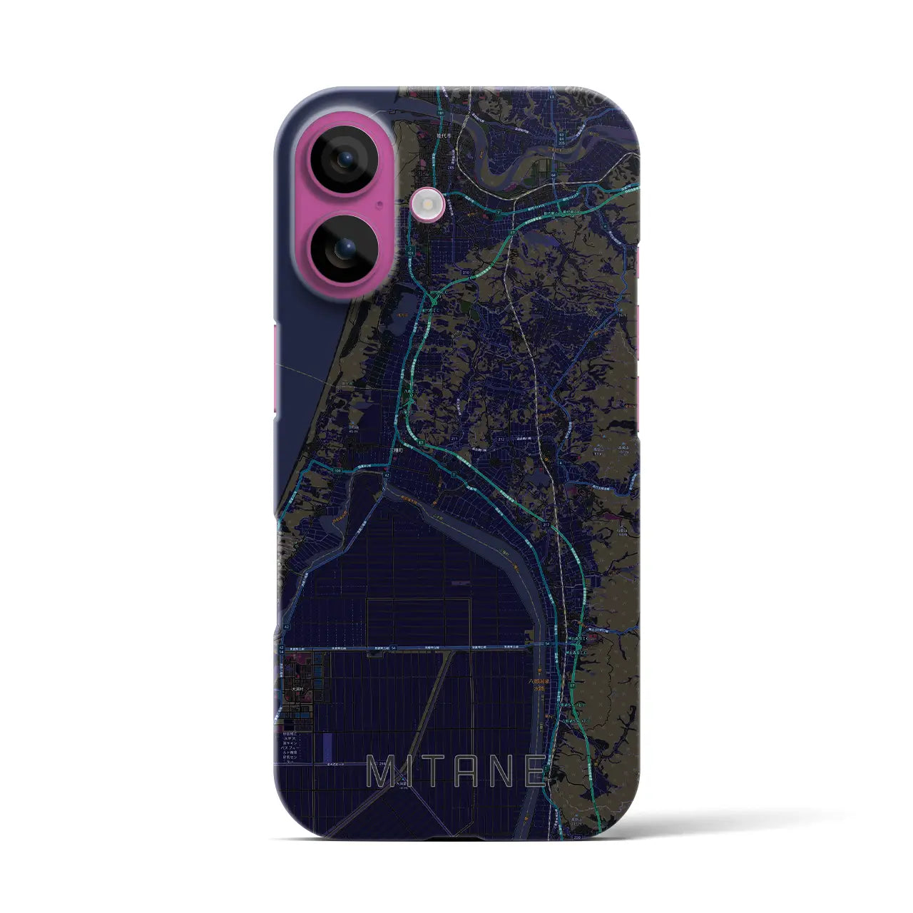 【三種(秋田県)】地図柄iPhoneケース(バックカバータイプ)