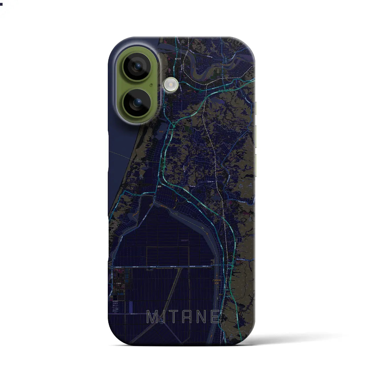 【三種(秋田県)】地図柄iPhoneケース(バックカバータイプ)