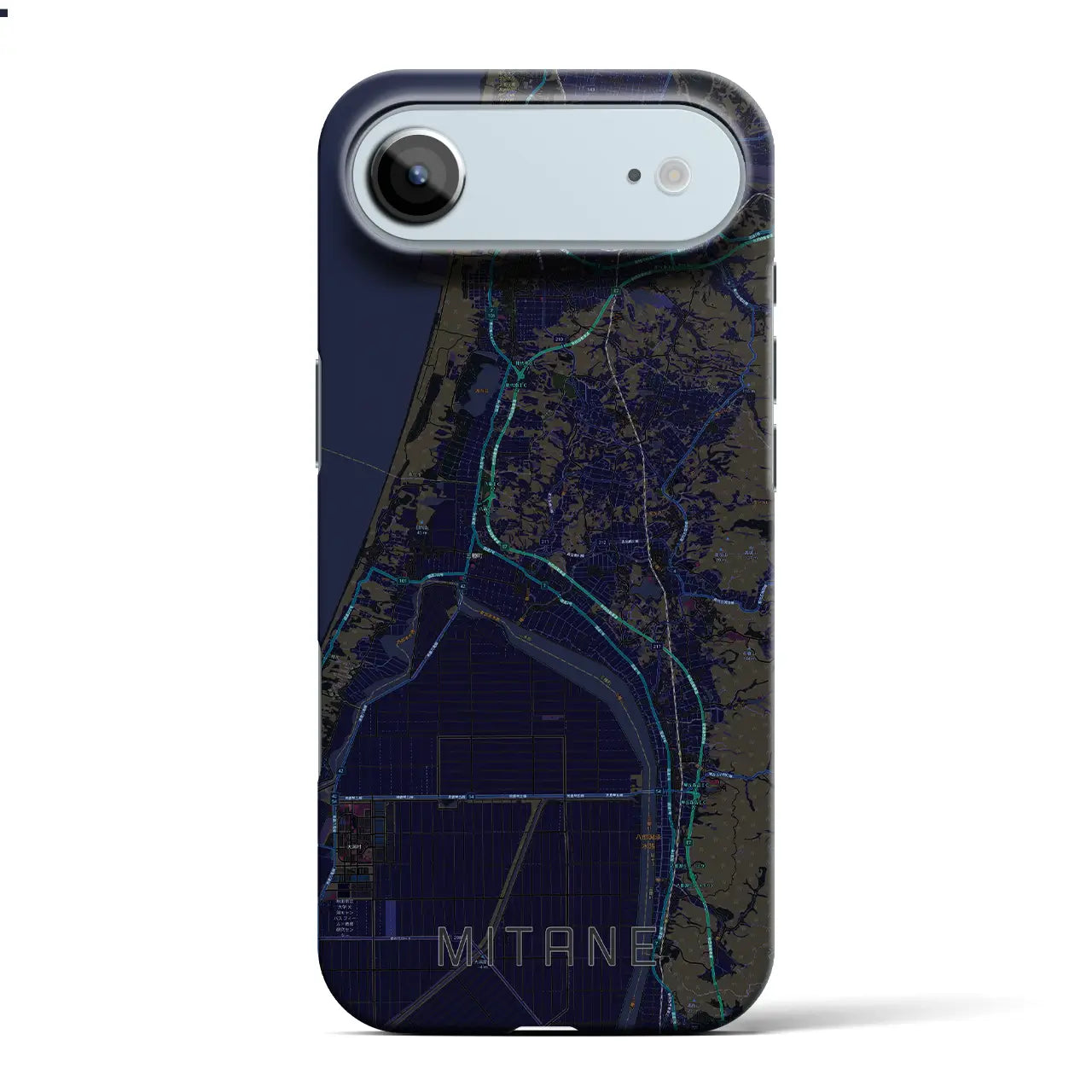 【三種(秋田県)】地図柄iPhoneケース(バックカバータイプ)