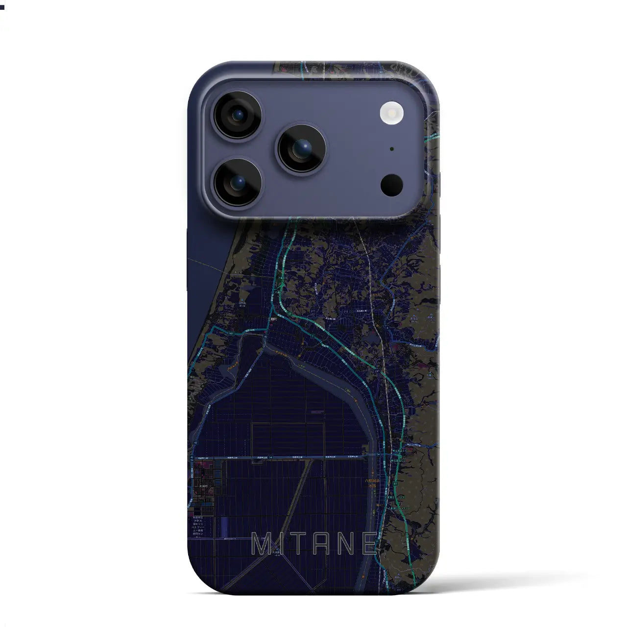 【三種(秋田県)】地図柄iPhoneケース(バックカバータイプ)