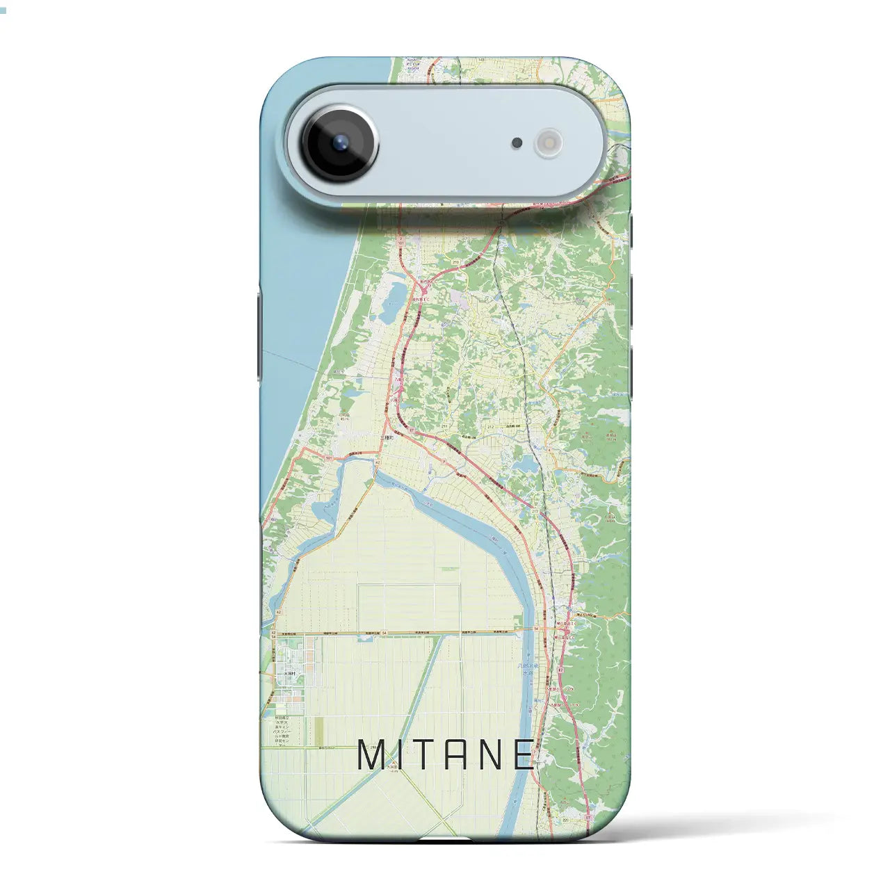 【三種(秋田県)】地図柄iPhoneケース(バックカバータイプ)