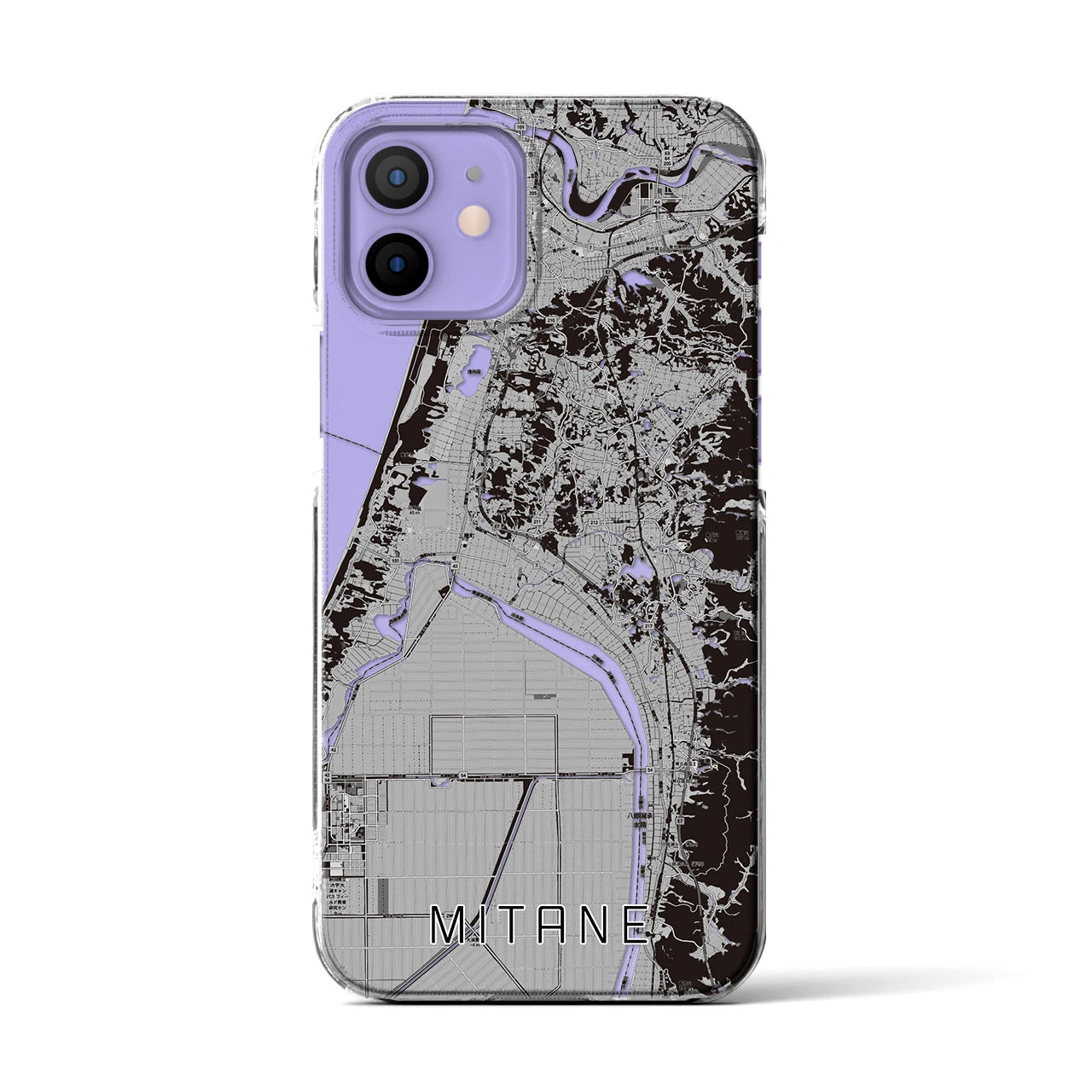 【三種(秋田県)】地図柄iPhoneケース(クリアタイプ)