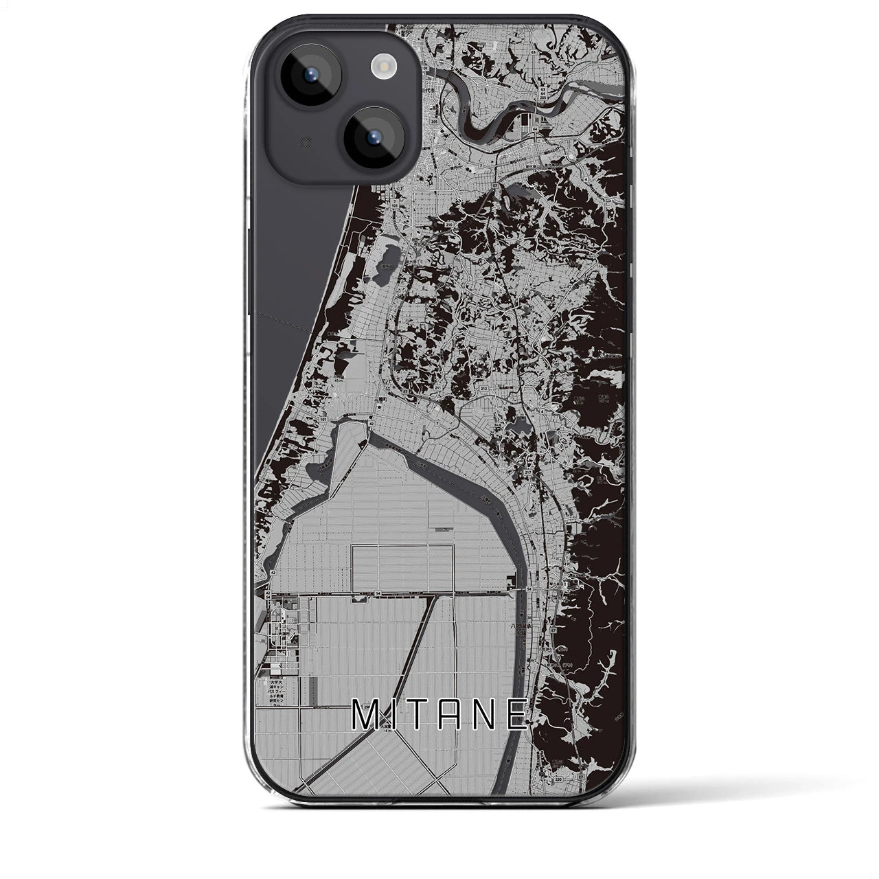 【三種(秋田県)】地図柄iPhoneケース(クリアタイプ)