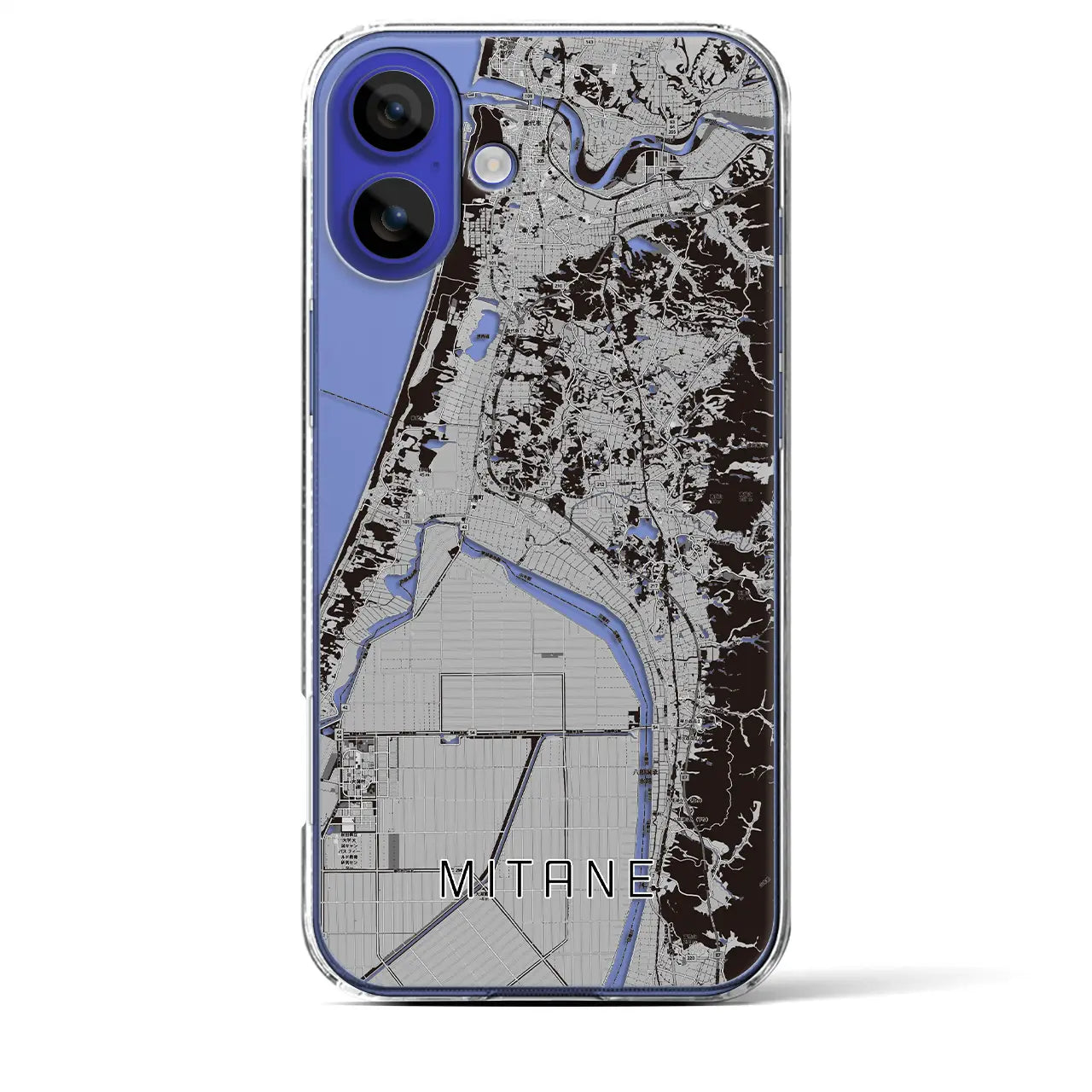 【三種(秋田県)】地図柄iPhoneケース(クリアタイプ)