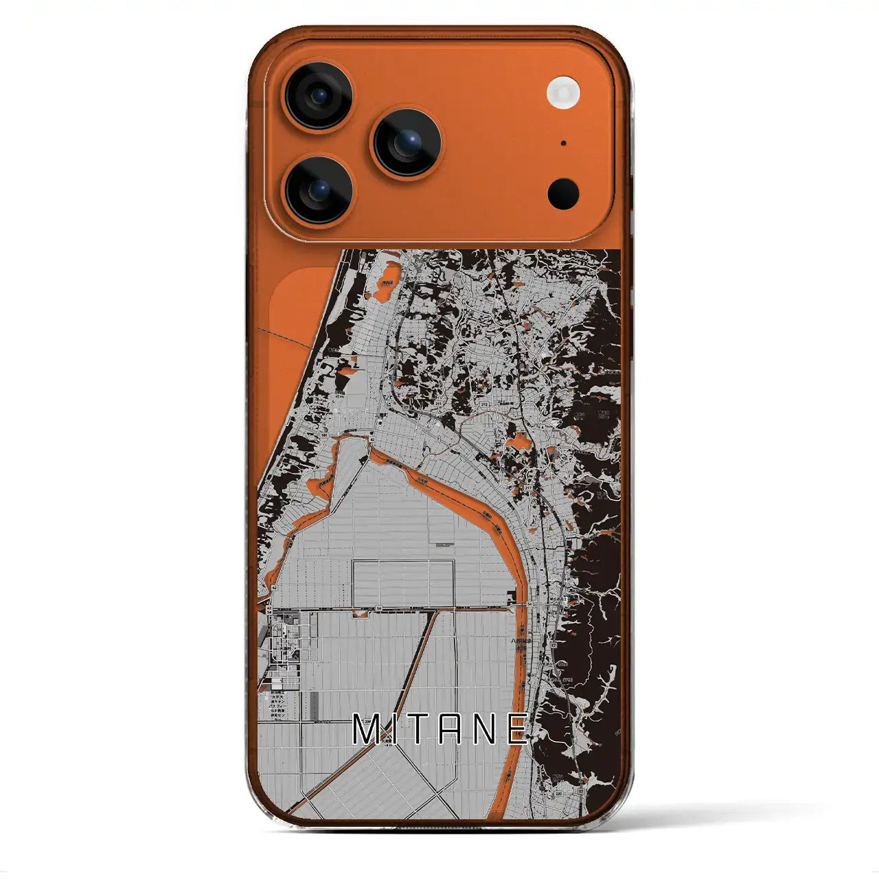 【三種(秋田県)】地図柄iPhoneケース(クリアタイプ)