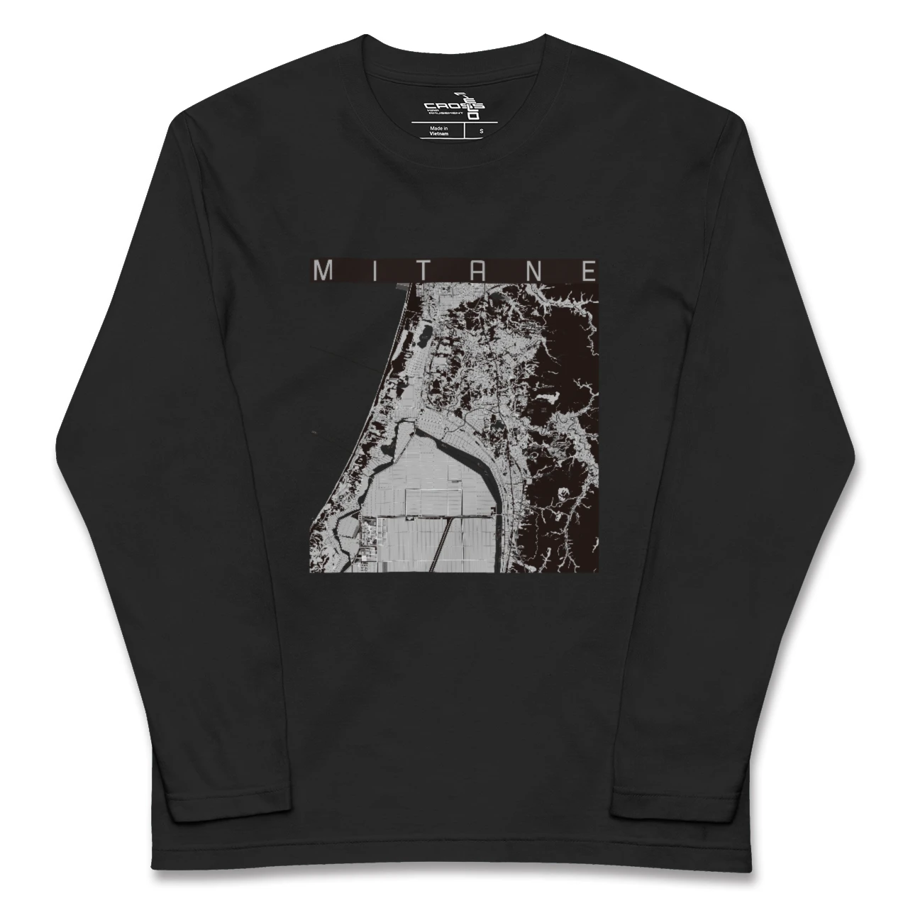 【三種(秋田県)】地図柄ロングスリーブTシャツ