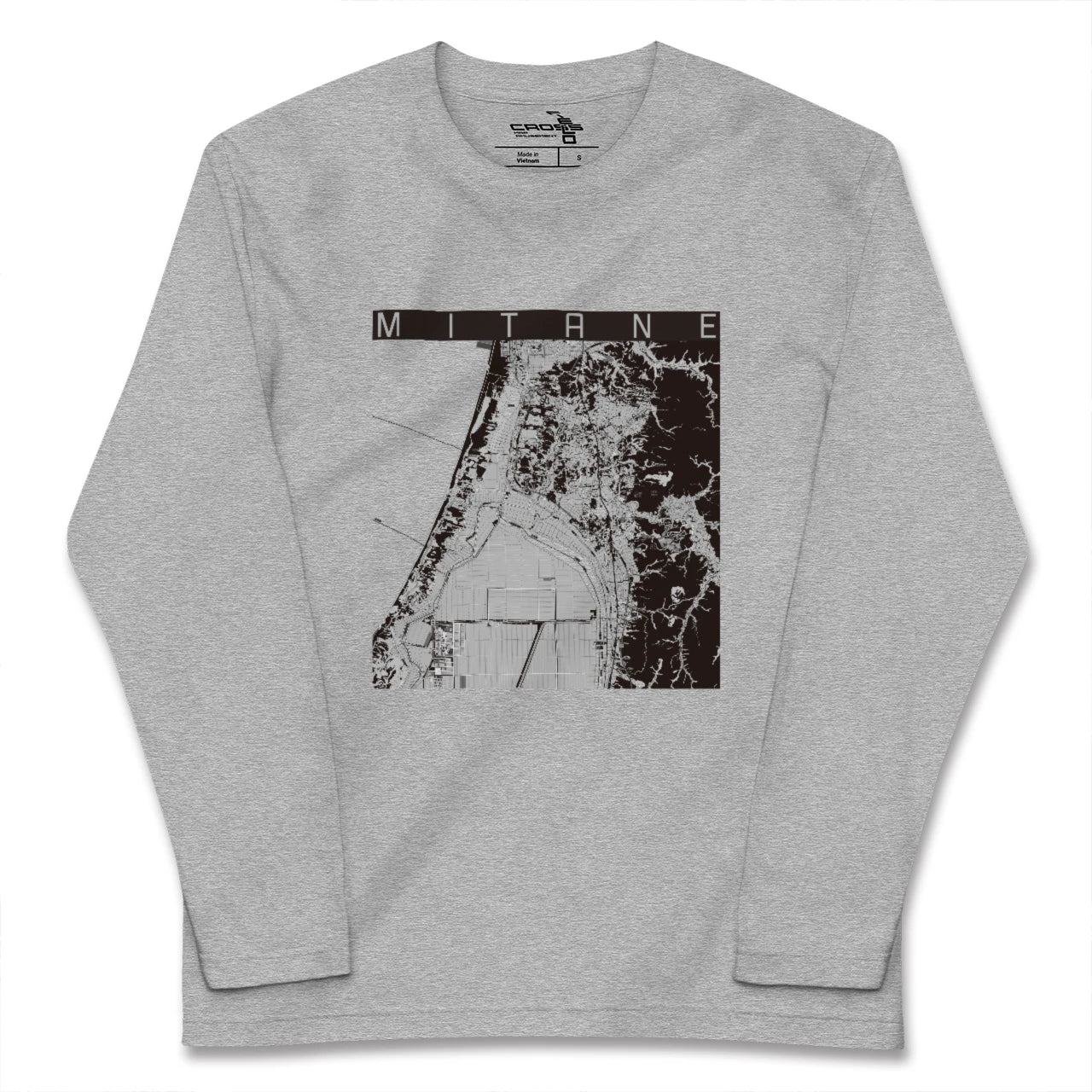 【三種(秋田県)】地図柄ロングスリーブTシャツ