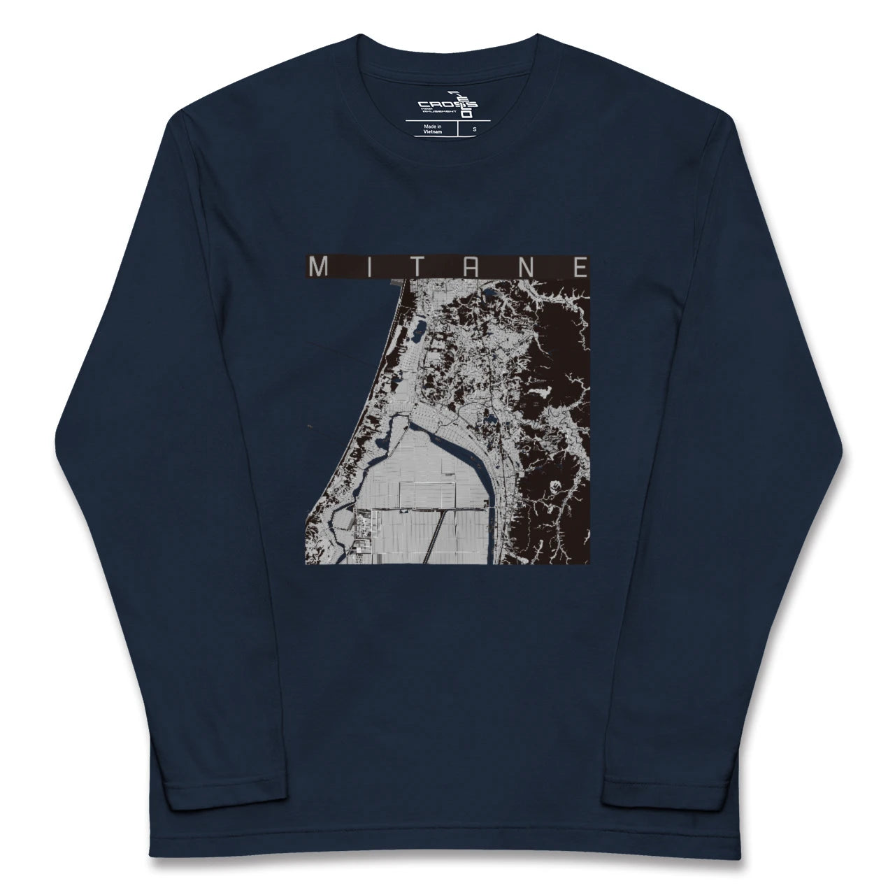 【三種(秋田県)】地図柄ロングスリーブTシャツ