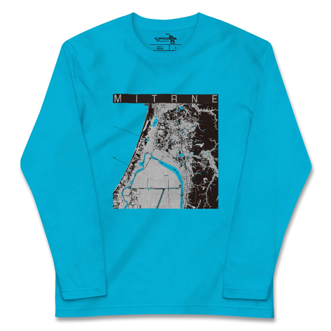 【三種(秋田県)】地図柄ロングスリーブTシャツ