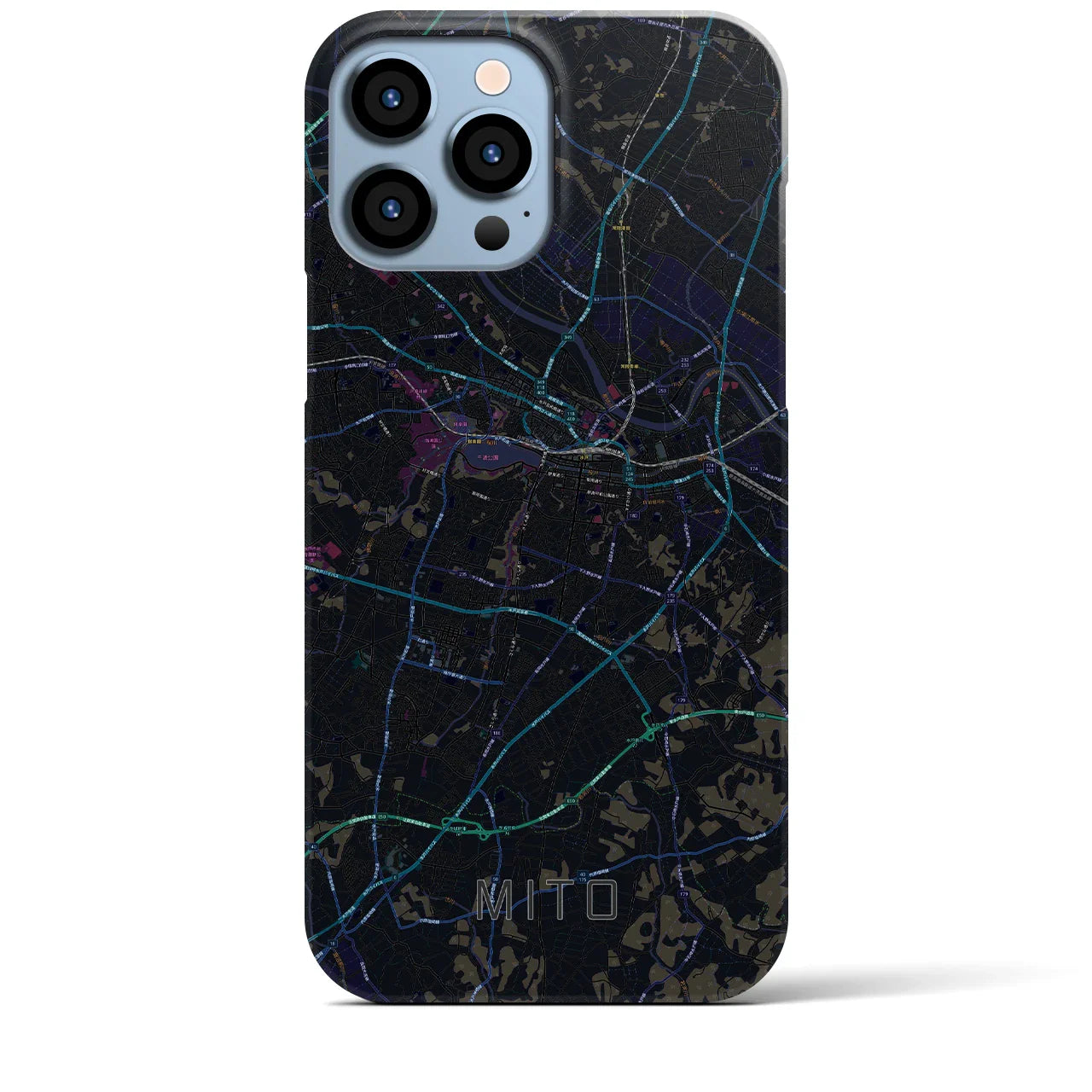 【水戸(茨城県)】地図柄iPhoneケース(バックカバータイプ)