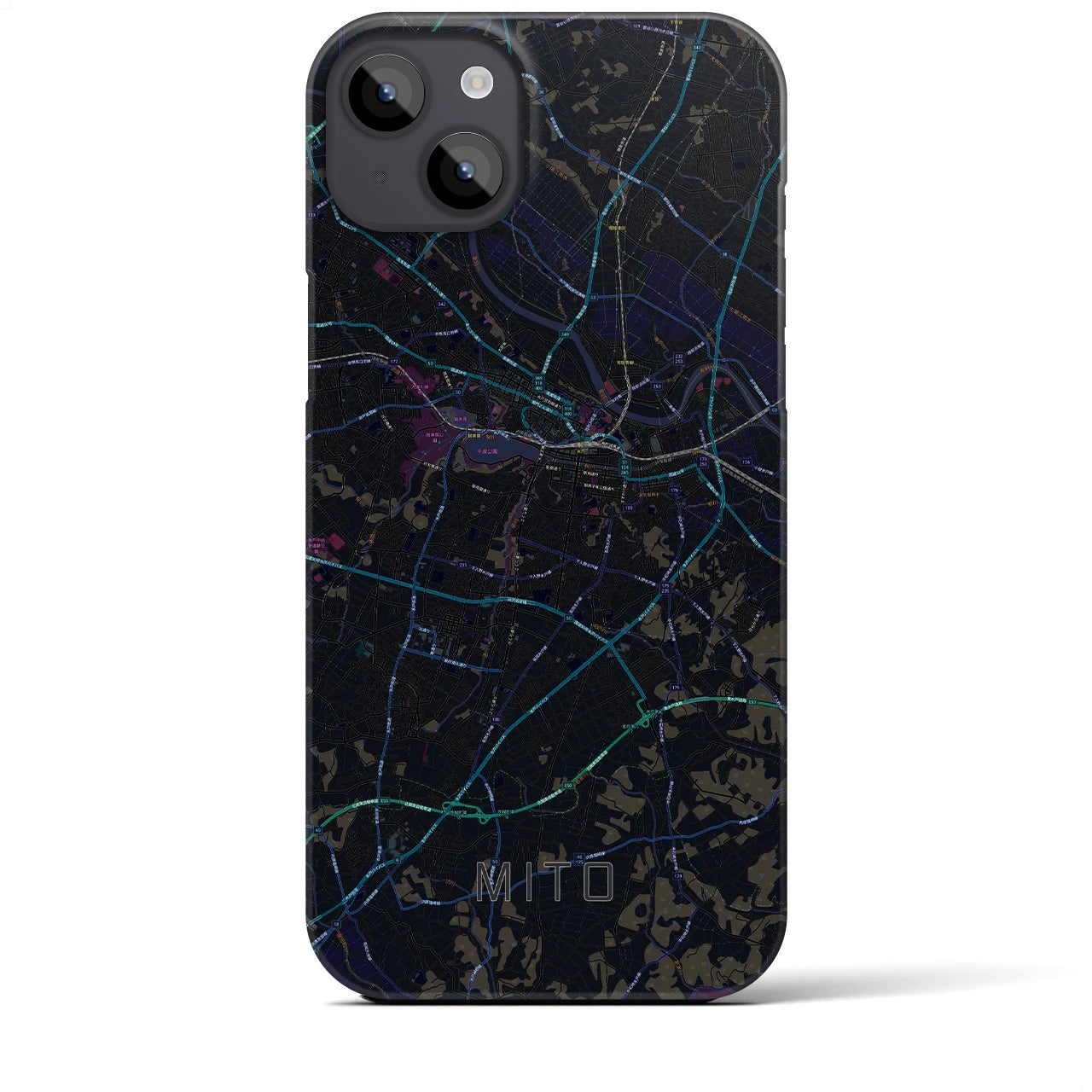 【水戸(茨城県)】地図柄iPhoneケース(バックカバータイプ)