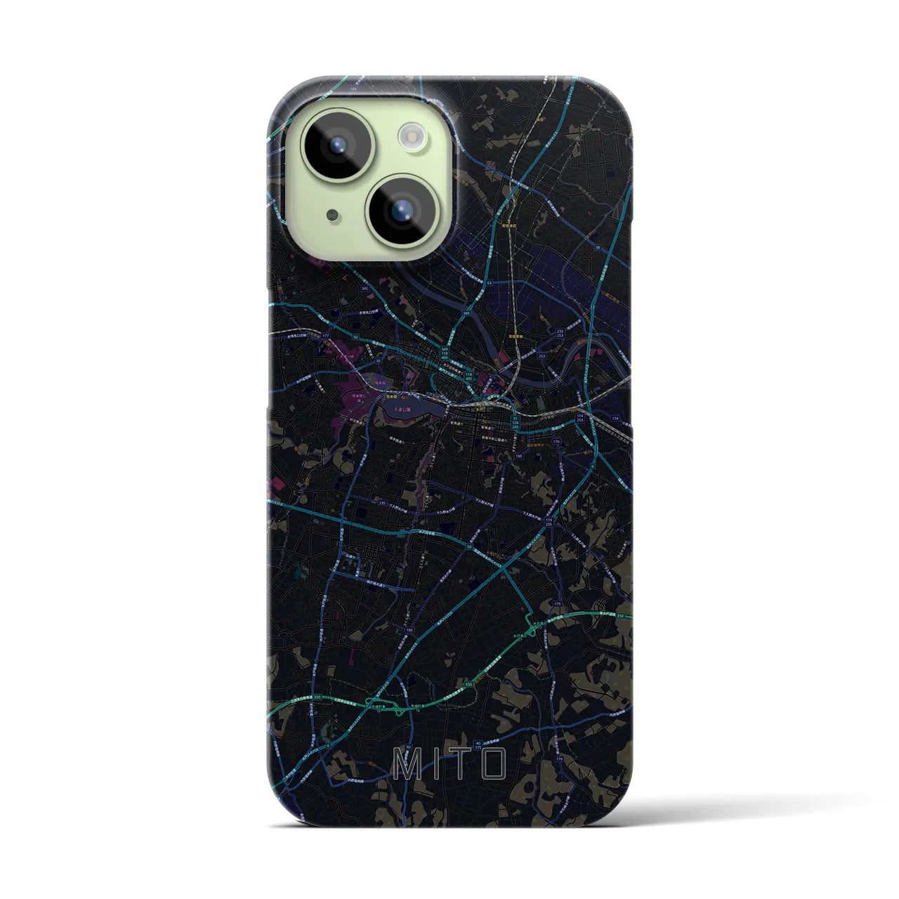 【水戸(茨城県)】地図柄iPhoneケース(バックカバータイプ)